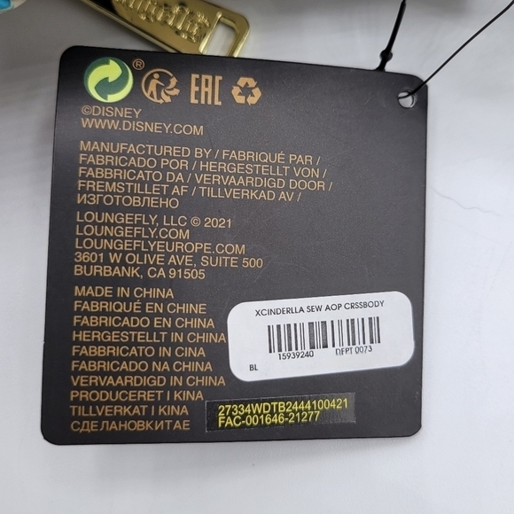 Loungefly Disney Cinderella Animal Friends Allover Print Crossbody Bag - Picture 5 of 6